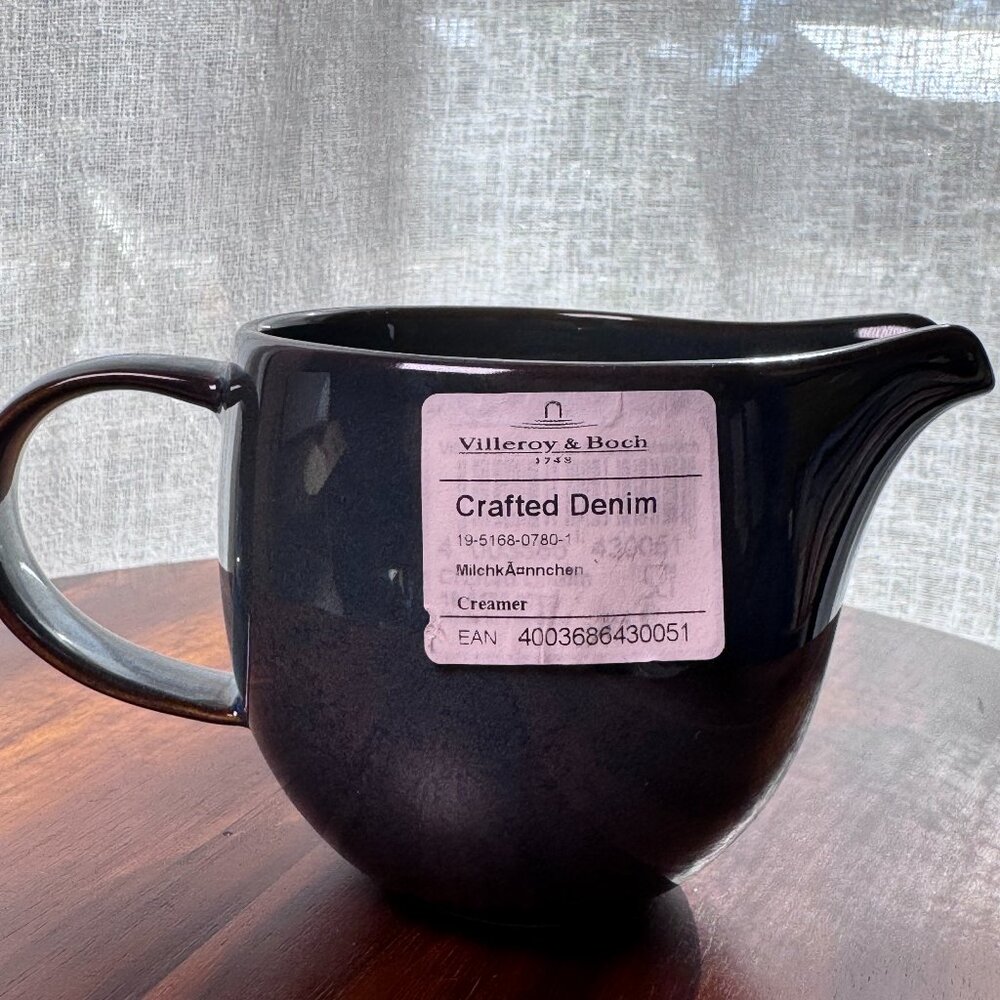 Brand New Villeroy & Boch Crafted Denim Creamer (6.8 oz)
